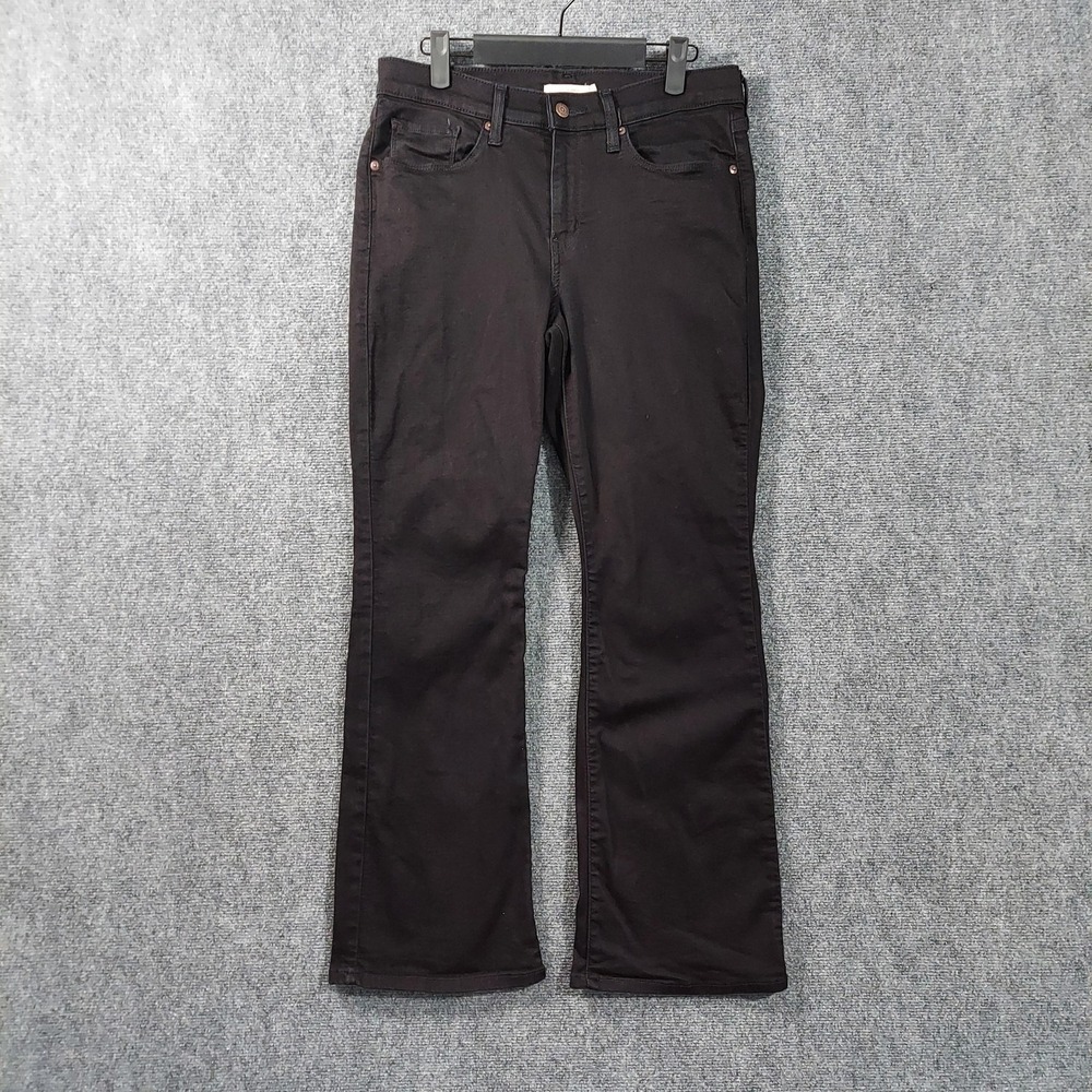 Levi's Jeans Womens‎ Fits 30x29 Black Dark Wash Mid Rise Bootcut Stretch Regular